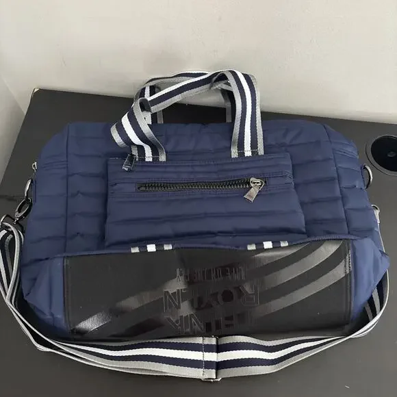 Think Royln The Highlander Duffel Bag w/ Trolly Sleeve Navy Blue NEW With Tags - Picture 2 of 9